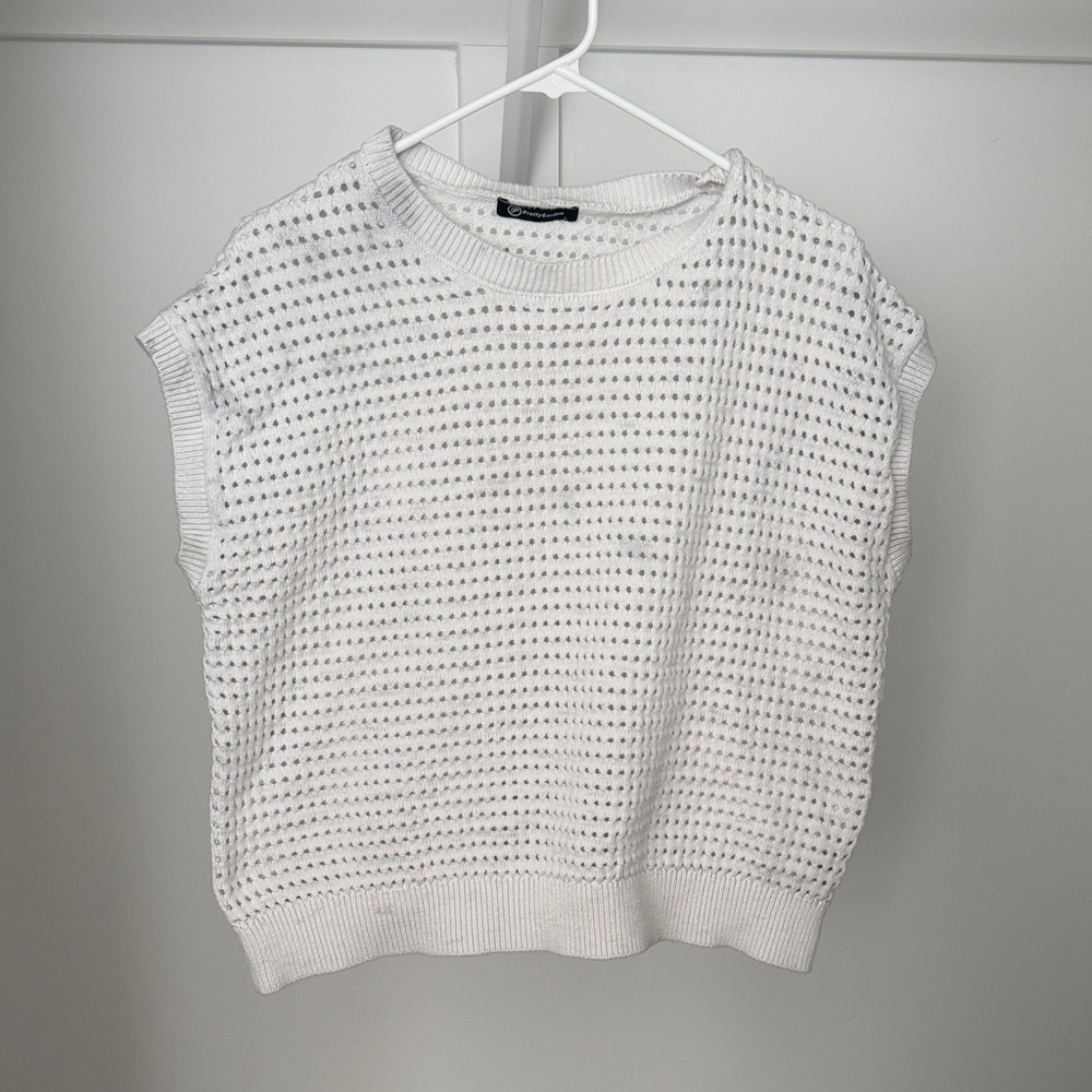 Chic White Knit Women's Hoodie